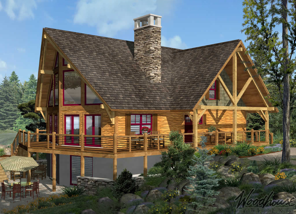 Tupper Lake Prow Floor Plan by Woodhouse Timber Frame Homes