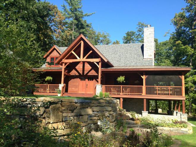 Snapshots of the Adirondack Cottage in NY - Woodhouse The Timber Frame ...