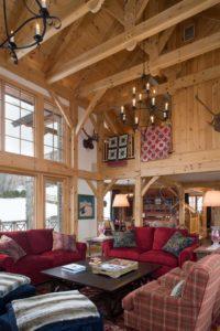 Custom Eastern White Pine Timber Frame Home in Windham, NY