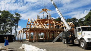 Timber Frame home in progress