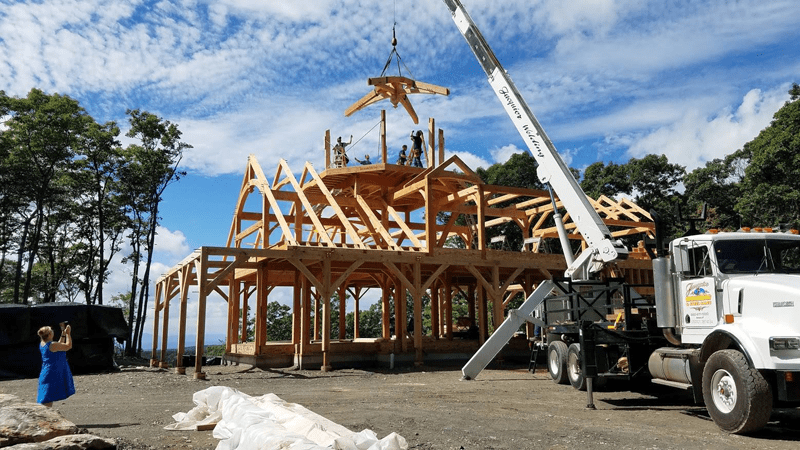 Timber Frame home in progress
