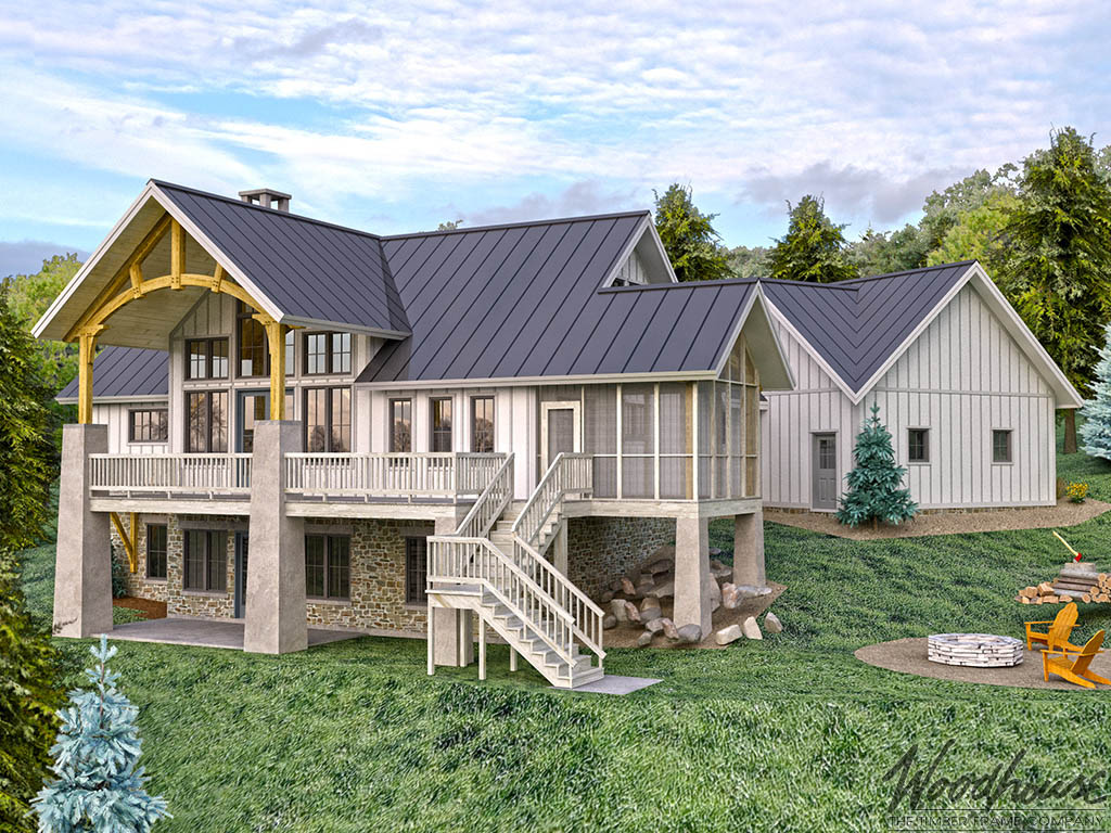 KettleCreek Floor Plan - Woodhouse, The Timber Frame Company