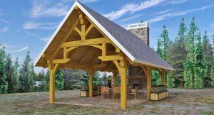 Timber Frame Hammer Beam Pavilion