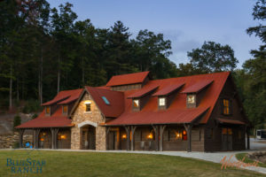 Custom Douglas Fir Timber Frame Stable in Cashiers NC
