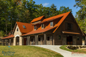 Custom Douglas Fir Timber Frame Stable in Cashiers NC