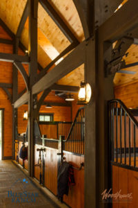 Custom Douglas Fir Timber Frame Stable in Cashiers NC