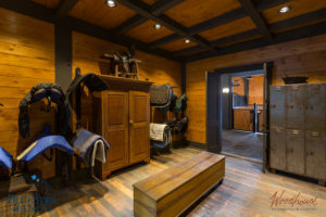 Custom Douglas Fir Timber Frame Stable in Cashiers NC