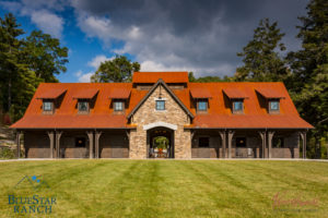 Custom Douglas Fir Timber Frame Stable in Cashiers NC