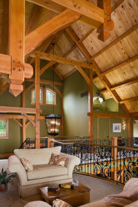 Custom Douglas Fir Timber Frame Home in Ithaca NY