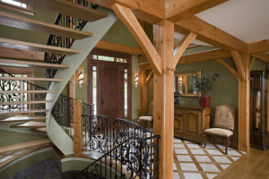 8516 square foot Custom Douglas Fir Timber Frame Home with 5 bedrooms and 5.5 bathrooms