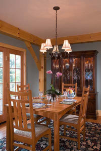 Custom Eastern White Pine Timber Frame Home in Lansing NY