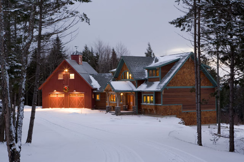 Custom Red Oak Timber Frame in Morristown, VT