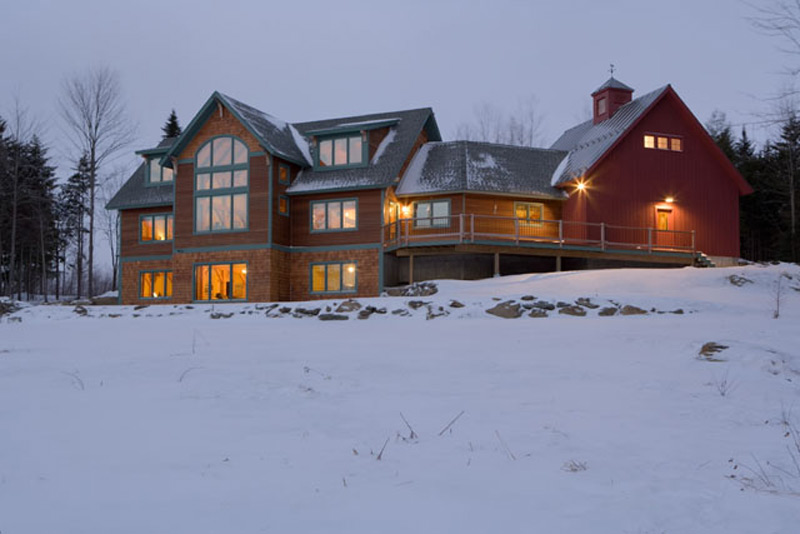 Custom Red Oak Timber Frame in Morristown, VT