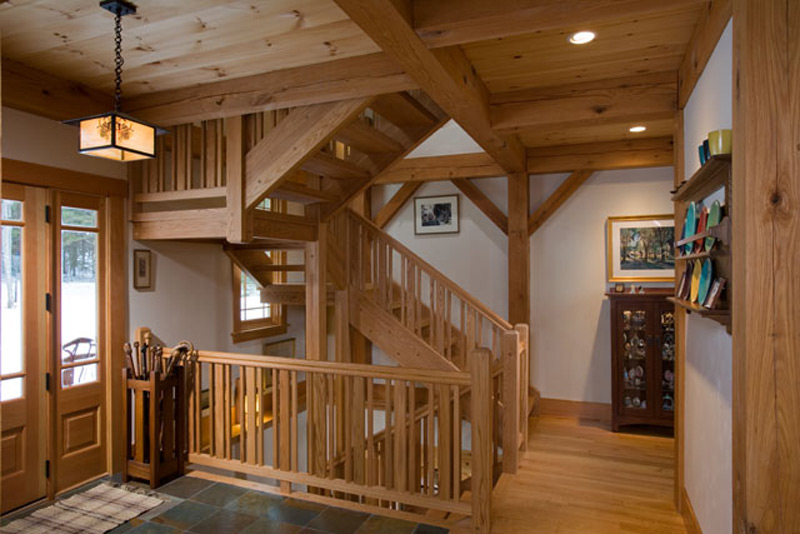 Custom Red Oak Timber Frame in Morristown, VT
