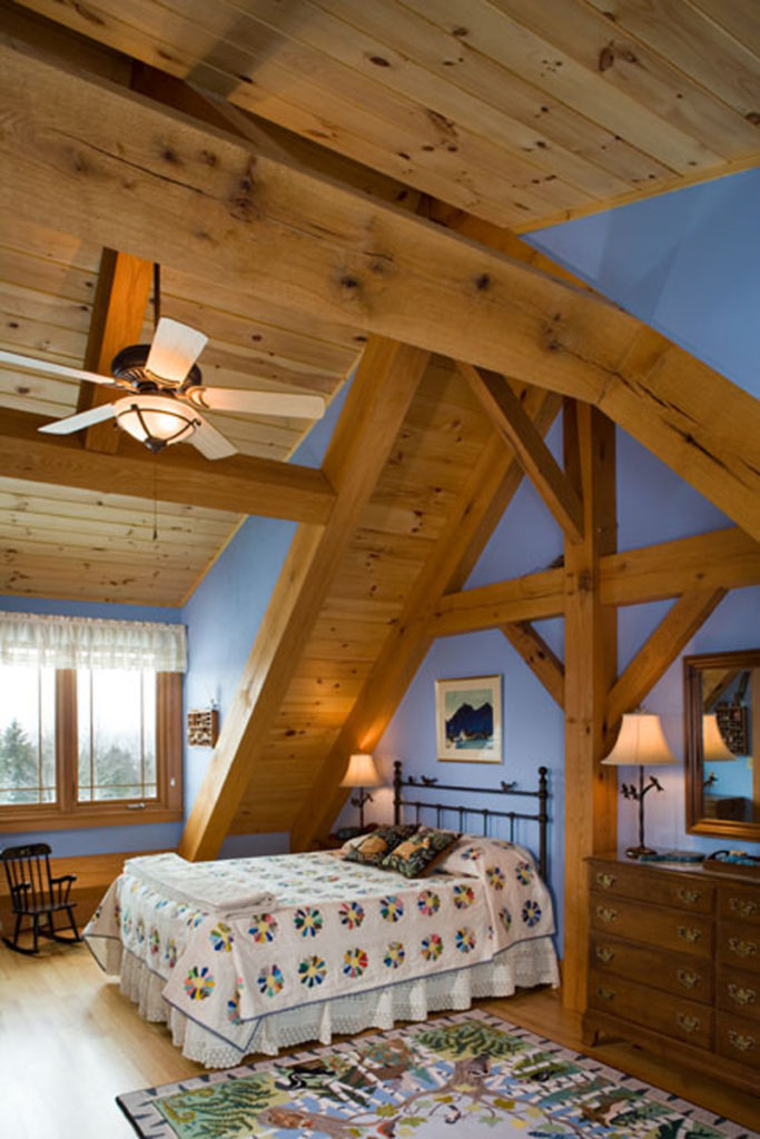 Custom Red Oak Timber Frame in Morristown, VT