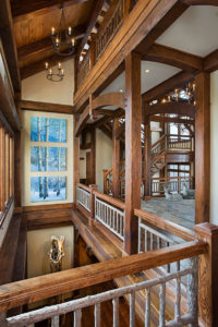 Custom Douglas Fir Timber Frame Bedroom in Windham NY