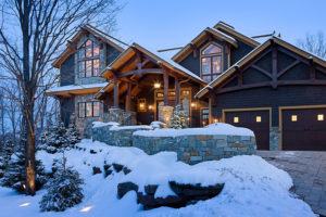 Custom Douglas Fir Timber Frame Bedroom in Windham NY