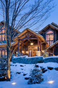 Custom Douglas Fir Timber Frame Bedroom in Windham NY