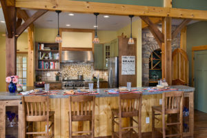 Custom Eastern White Pine Black Walnut Timber Frame Home in Finger Lakes NY