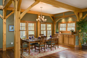 Custom Eastern White Pine Black Walnut Timber Frame Home in Finger Lakes NY