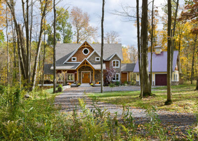 Custom Eastern White Pine Black Walnut Timber Frame Home in Finger Lakes NY