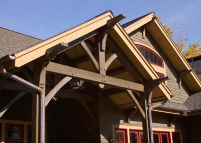 Custom Douglas Fir Timber Frame Home in Windham Mountain NY