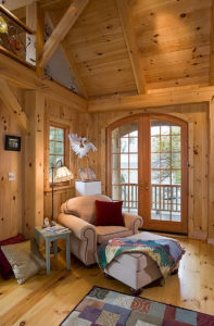 Custom Eastern White Pine Timber Frame Home in Interlaken NY