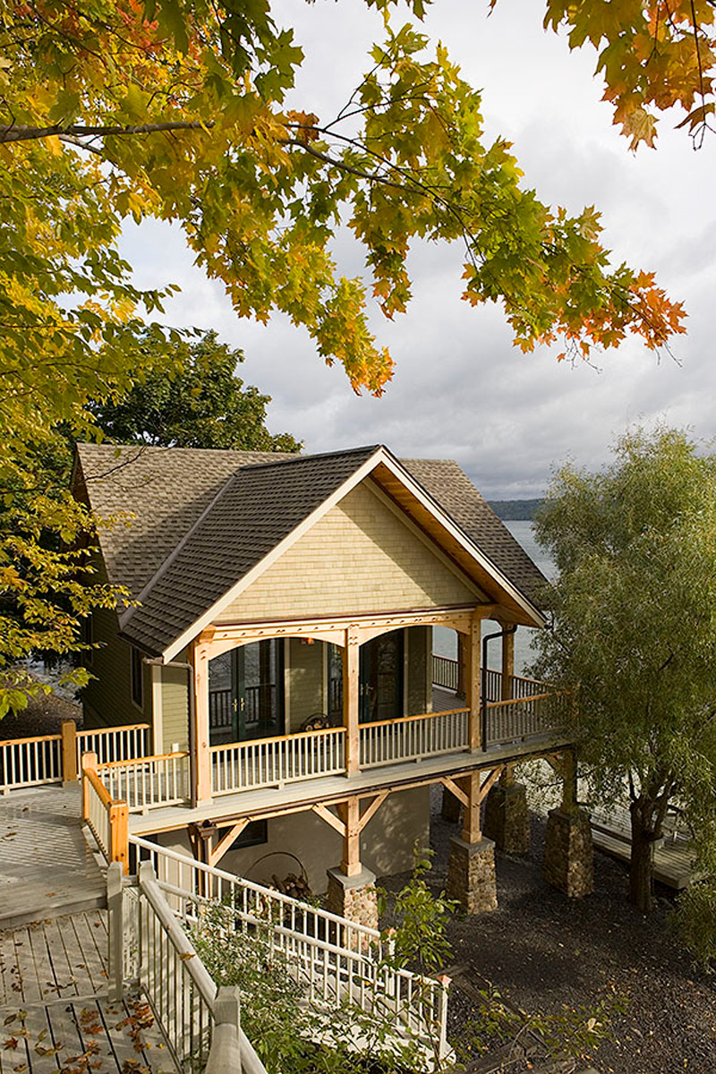 Custom Eastern White Pine Timber Frame Interlaken NY Woodhouse The