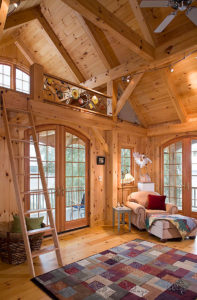 Custom Eastern White Pine Timber Frame Home in Interlaken NY