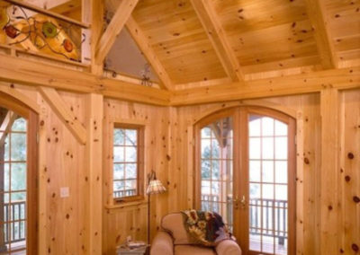 Custom Eastern White Pine Timber Frame Home in Interlaken NY