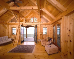 Custom Eastern White Pine Timber Frame Home in Interlaken NY