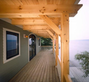 Custom Eastern White Pine Timber Frame Home in Interlaken NY