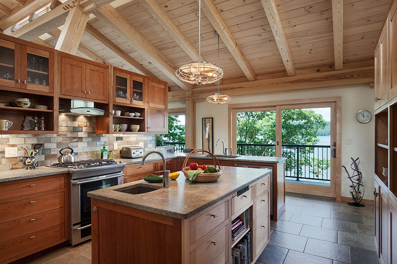 Baliview Southern Yellow Pine Timber Frame Home in Burdett NY