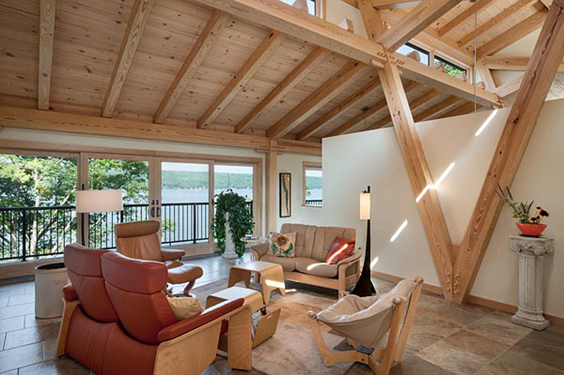 Baliview Southern Yellow Pine Timber Frame Home by Woodhouse