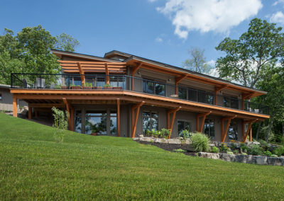 Baliview Southern Yellow Pine Timber Frame Home in Burdett NY