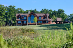 GreatCamp Douglas Fir Timber Frame Home in Lawrenceville PA