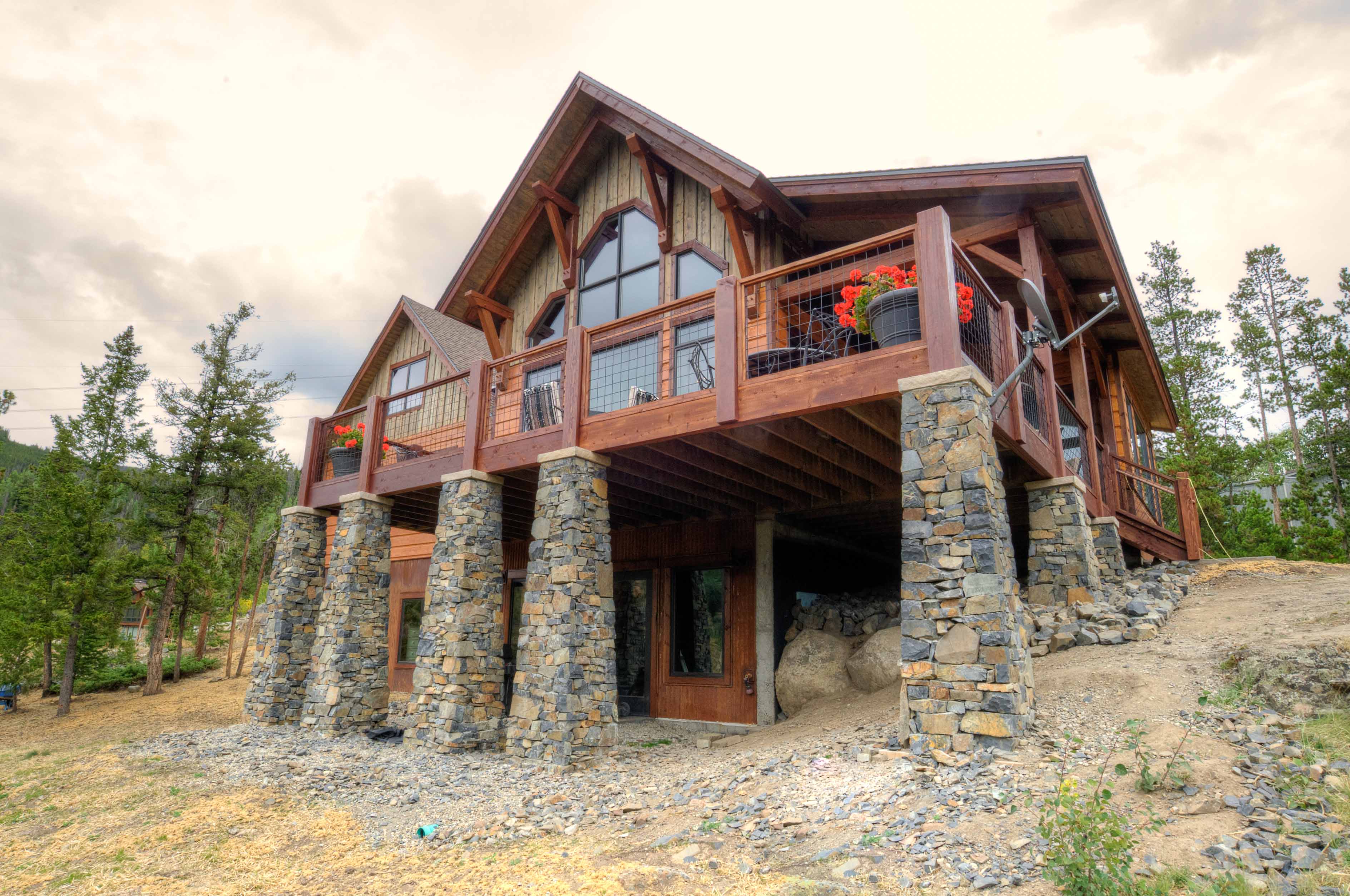 Custom Southern Yellow Pine Timber Frame Home in Keystone, CO