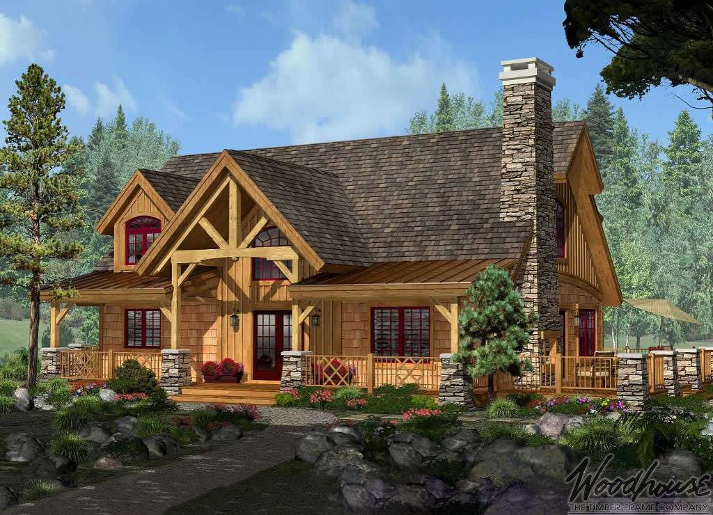 Adirondack Cottage Floor Plan by Woodhouse, the Timber Frame Company