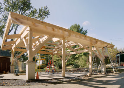 White Oak Timber Frame Pavilion