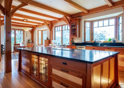 Timber Frame Kitchen by Woodhouse Timber Frame Company