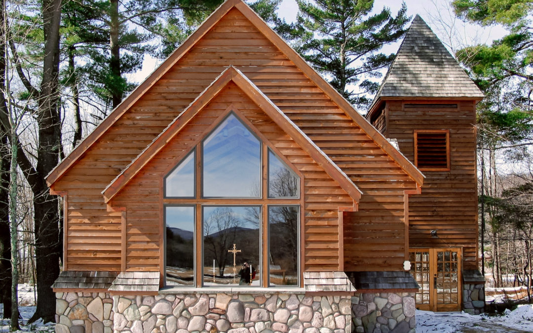 Bright Custom Timber Frame Chapel at the YMCA in Frost Valley, NY
