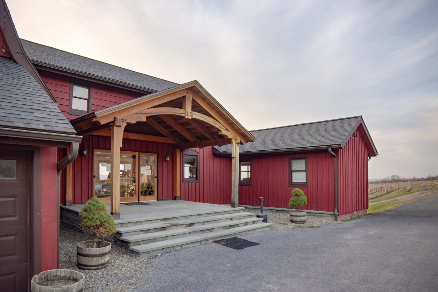 Timbre Frame Winery by Woodhouse, the Timber Frame Company