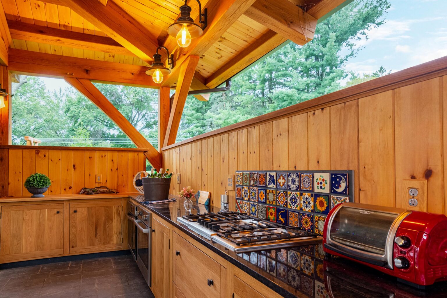 Outdoor Pavilion Kitchen by Woodhouse, The Timber Frame Company