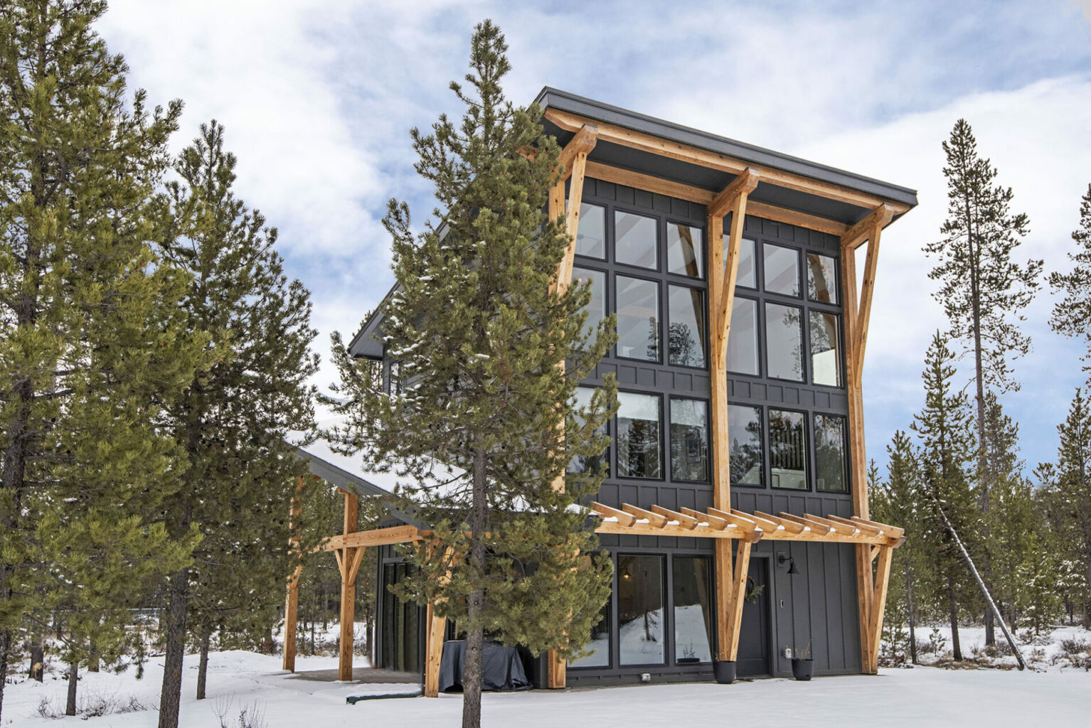 Modern Mountain Cabin - Woodhouse, The Timber Frame Company