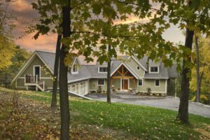 Timber Frame Lake Home in Finger Lakes NY-Exterior 2