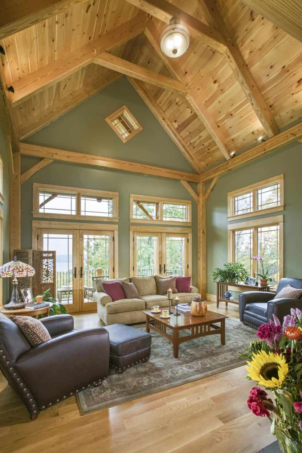Timber Frame Lake Home in Finger Lakes, NY - Woodhouse The Timber Frame ...