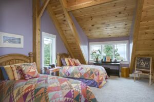 Timber Frame Lake Home in Finger Lakes NY-Bed Room 2