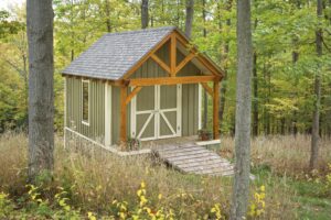 Timber Frame Lake Home in Finger Lakes NY-Garden Shed