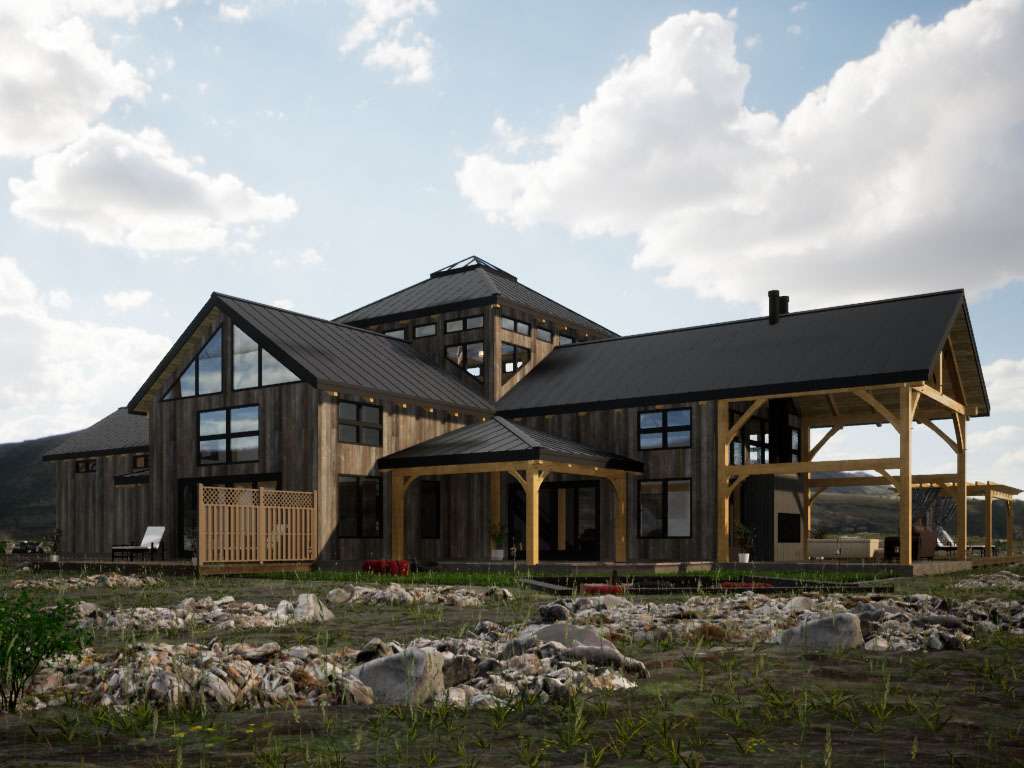 Barndominium Woodhouse The Timber Frame Company   Barndominium 4257 2 2.5 1024x768 Main 