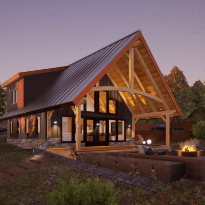 Hemlock Run Floor Plan by Woodhouse, The Timber Frame Company